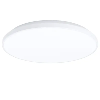 Image de EGLO LED Plafonnier Crespillo, 1 flamme en acier et plastique, plafonnier blanc, lampe LED en saillie blanc neutre, Ø 31,5 cm