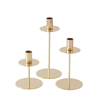 Immagine prodotto di Candelieri in metallo dorato PHOENIX, altezza 13-23 cm
