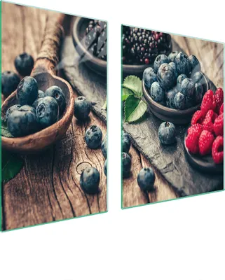 Produktbild von Glasplatte und Schneidebrett 100x52 Obst