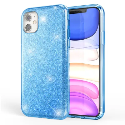 Produktbild von NALIA Glitzer Handyhülle kompatibel mit iPhone 11, Diamant Glitzer Handyhülle Bling Cover Türkis