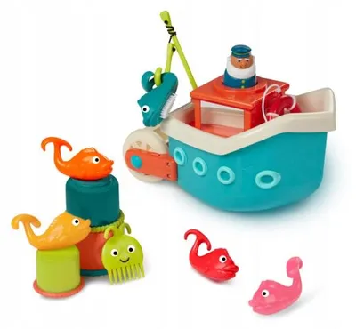 Obrázok produktu pre B.Toys Fish & Splish loďka s hračkami do kúpeľa skladovacia