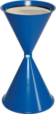 Zdjęcie produktu dla Popielniczka na cokole D400xH730mm z blachy stalowej w kolorze niebieskim gencjanowym VAR