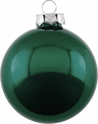 Immagine prodotto di Gift Company Christbaumkugel Opal, Weihnachtskugel, Baumschmuck, Glas, Dark Olive, Ø 6 cm, 12062