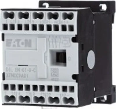 Produktbild von Eaton DILEM-01-G-C(24VDC), Schütz, Schwarz, Weiß, IP20, 45 mm, 54 mm, 58 mm