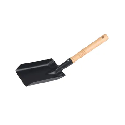 Produktbild von Grill-Kohleschaufel 37 cm mit Holzgriff Robuste Schaufel aus Stahlblech Ascheschaufel Glutschaufel Metallschaufel