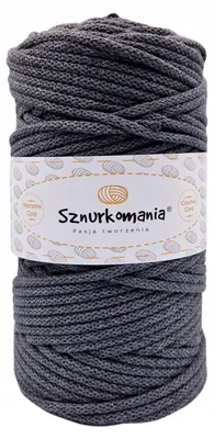 Produktbild von Sznurkomania Baumwollschnur 5mm 100m Makramee Graphit