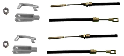 Produktbild von 2 Stück - Bremsseil für Peitz mit Gabelkopf - HL:1100mm - GL:1375 mm