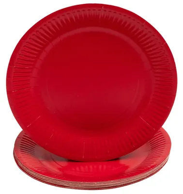 Produktbild von PROnappe Pappteller rot 23 cm