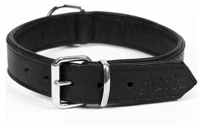 Productafbeelding van Hondenhalsband Gloria, drooggemalen zwart (35 x 1,5 cm)