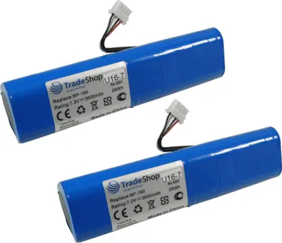 Produktbild von 2x Trade-Shop Ni-MH Akku 7,2V 3600mAh kompatibel mit Fluke Scopemeter 190M 192 192B 196 196B 196C 199 199B 199C 215 215C 215C-S 225 225C 225C-S BP190