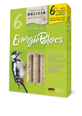Produktbild von DELICIA Pick-Me-Up EnergieBloc 12 Kartons mit je 6 Stück Vogelfutter