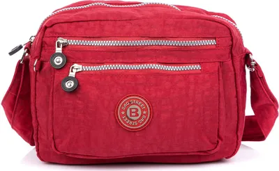 Produktbild von Bag Street Kleine Damentasche Leicht Crinkle Nylon Umhängetasche Rot