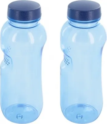 Produktbild von 2 x 0,5L Trinkflasche Wasserflasche aus Tritan (BPA frei) Flasche