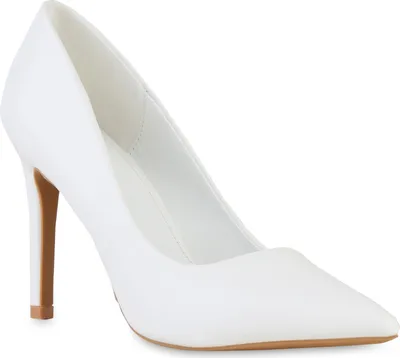 Produktbild von VAN HILL Damen Spitze Pumps Klassische Stiletto Elegante Absatz-Schuhe 841388, Farbe: Weiß, Größe: 40