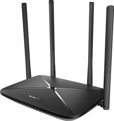 A black TP-LINK Mercusys MB115-4G 300 Mbps Wireless N 4G LTE Router is shown against a white background.