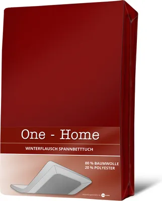 Produktbild von Spannbettlaken 180-200x200 cm Winter bordeaux kuschelig Warm Bettlaken Baumwolle