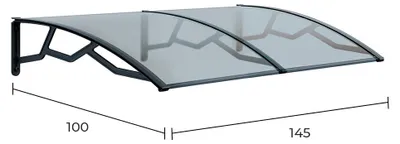 Produktbild von Eingangsvordach 100 x 145 cm, transparent