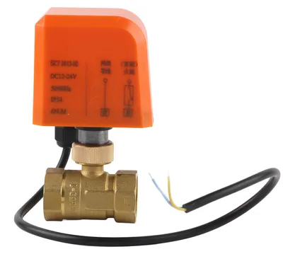 Obrázok produktu pre DN20 Profesionálny 2-cestný elektrický guľový ventil, 12/24 V DC, 2-vodičové mosadzné príslušenstvo