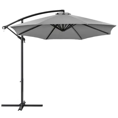 Zdjęcie produktu dla Parasol ogrodowy, wiszący - szary