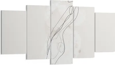 Produktbild von Bild auf Leinwand - Leinwandbild - 5 Teile - Minimalismus Körper Frauen - 160x85cm - Wand Bild - Wanddeko - Wandbilder - Leinwanddruck - Bilder - Wanddekoration - Leinwand bilder - EA160x85-4831