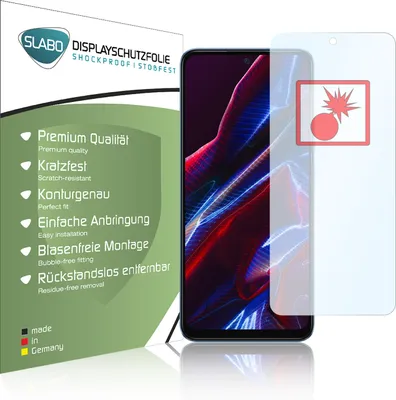 Produktbild von 2x Slabo Panzerschutzfolie für Xiaomi POCO X5 5G KLAR "Shockproof" (verkleinerte Folien) Displayfolie Schutzfolie Folie
