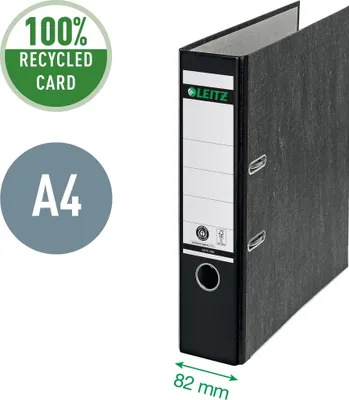 Produktbild von Leitz Ordner 3er-Pack A4 Wolkenmarmor 8cm Rücken Schwarz 310305095