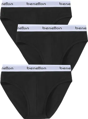 Produktbild von Benetton 3er Pack Herren Slips, weich, langlebig und bequem