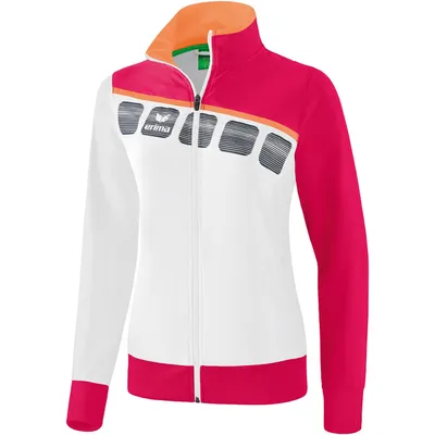 Produktbild von Erima 5-C Präsentationsjacke Damen - Weiß / Love Rose / Peach