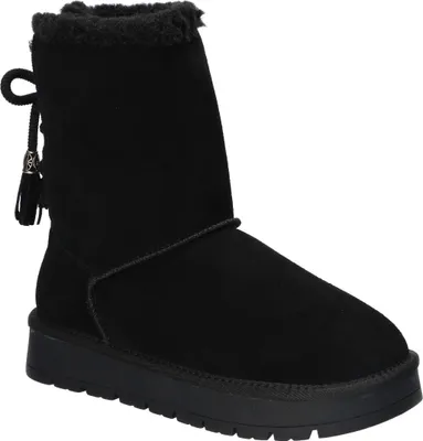 Produktbild von AMERICAN CLUB Cy180 Damen Winterboots Echtleder gefüttert, warme Schneestiefel mit Fell, Damen Winterschuhe, Schwarz 41