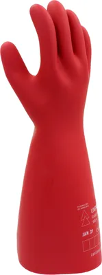 Produktbild von PRO FIT 703 Elektrikerhandschuhe, Handschuhe für Elektriker, Klasse 0, Sicherheitshandschuhe, 1000 Volt Prüfspannung, Rot - 1 Paar - Größe 9
