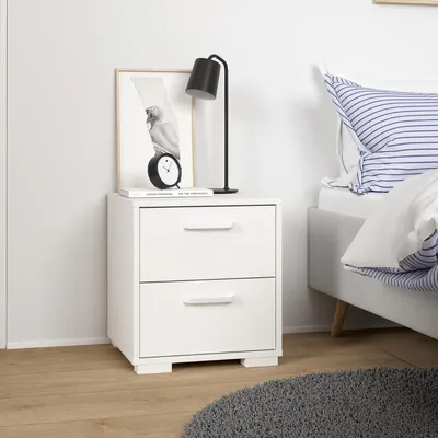 Productafbeelding van Nachtkastje Sofia 2 lades Wit - Giga Living
