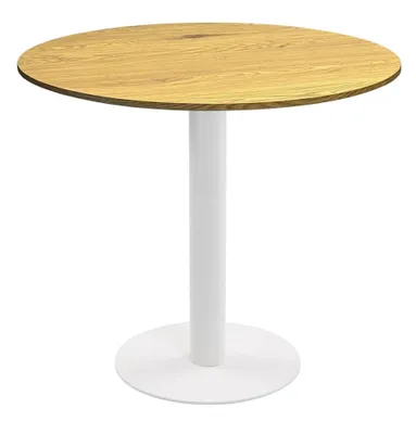Produktbild von Runder Esstisch VICTORY 70 cm – DARK WOOD, moderner Küchentisch mit Metallfuß, skandinavisches Design