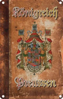 Obrázek produktu pro vianmo Kovový nápis 12x18 cm Königreich Preussen Wappen