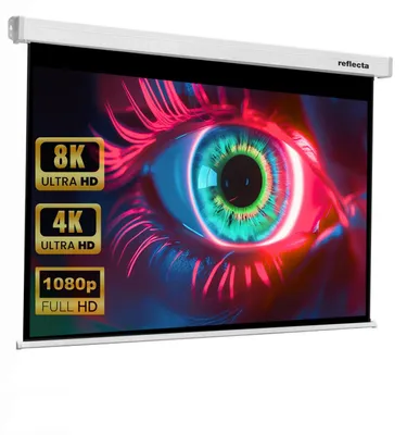 Immagine prodotto di 1:1 reflecta CrystalLine Schermo di proiezione manuale 160 x 160 (156x156)cm (87660) / Lunghezza dell'alloggiamento 175 cm / FULL HD / 3D / 4K / HDTV