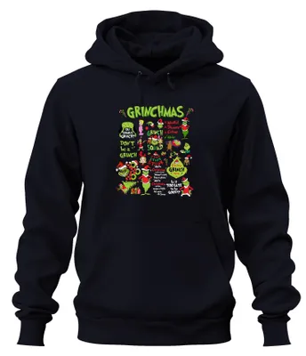 Produktbild von Grinchmas Grinch Squad Don't Be a Grinch Merry Christmas Hoodie Kapuzenpullover, Navy, 3XL
