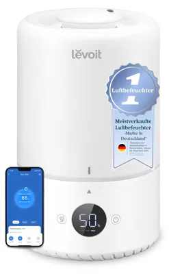 Productafbeelding van Levoit Slimme luchtbevochtiger voor de slaapkamer, 20 dB, met vulopening bovenop, geschikt voor baby's, 3 liter inhoud