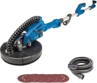 Produktbild von Wand- und Deckenschleifer Scheppach DS920X, 210 mm, 710W, Teleskopstiel, inkl. 4m Schlauch & 6 Schleifscheiben