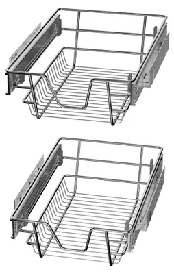 Produktbild von 2 Stück Teleskopschubladen für 30 cm breite Schränke