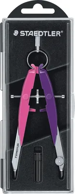 Produktbild von Präzisions-Geometriezirkel Mars Comfort Neon pink/lila Packung mit 5 Stück