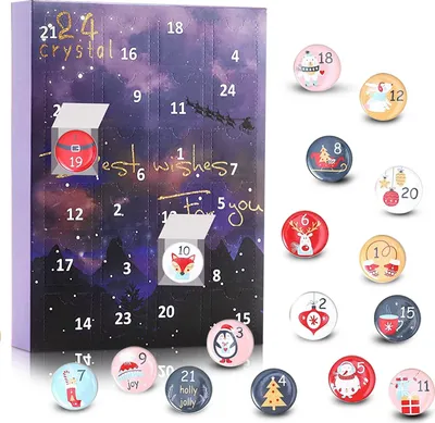 Image de (C) Médaille du calendrier de l'Avent de Noël pour enfants, kit de médailles de 24 jours, cadeau pour enfants, adolescents