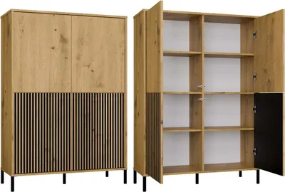 Immagine prodotto di Libreria a quattro ante 104 cm ELBA - rovere artigianale