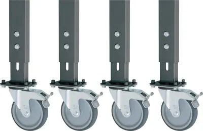 Produktbild von Rollen-Satz 4 Lenkrollen mit Feststeller Rollen- 125 mm fr Werktische Hhe 760-1080 mm