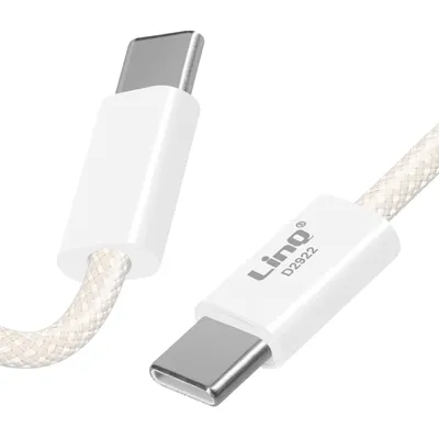 Immagine prodotto di LinQ, cavo di ricarica e sincronizzazione da USB-C a USB-C 60W 2 metri, bianco