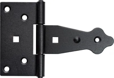 Produktbild von Kreuzgehänge T-Scharniere T-Bänder Kistenkreuzband 87 mm Halbschwere Schwarz