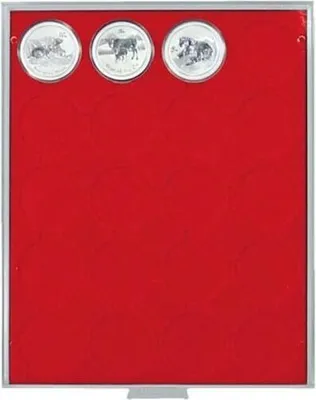 Produktbild von Lindner 2543E Velourseinlage rot 2543E (Ø 49 mm)