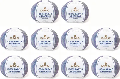 Zdjęcie produktu dla 10x DMC 100% Baby Aquarelle Wool - przędza z czystej wełny merynosów (Color 1370)
