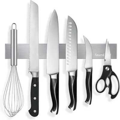 Produktbild von Magnetstreifen für Messer – Selbstklebend, 30 cm, Edelstahl, extra starker Magnet, Messerhalter, magnetisch für Messer und Küchenutensilien