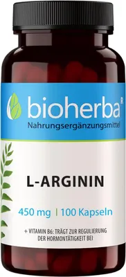 Produktbild von Bioherba L-Arginin 450 mg 100 Kapseln