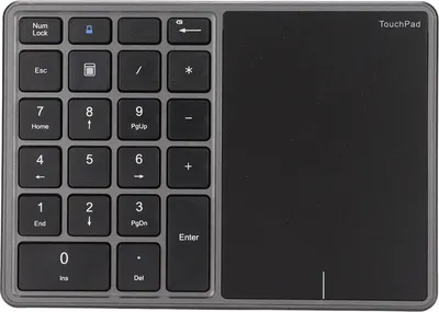 Obrázek produktu pro Bezdrátová numerická klávesnice Touchpad Design 22 kláves 2.4G Dual Mode Connection Type C Interface Laptop KeypadGray