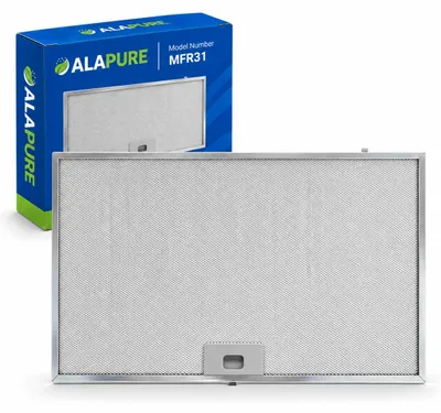 Image de Filtre métallique Alapure, compatible avec le modèle Ikea 4055135349, dimensions : 506 x 300 x 8 mm